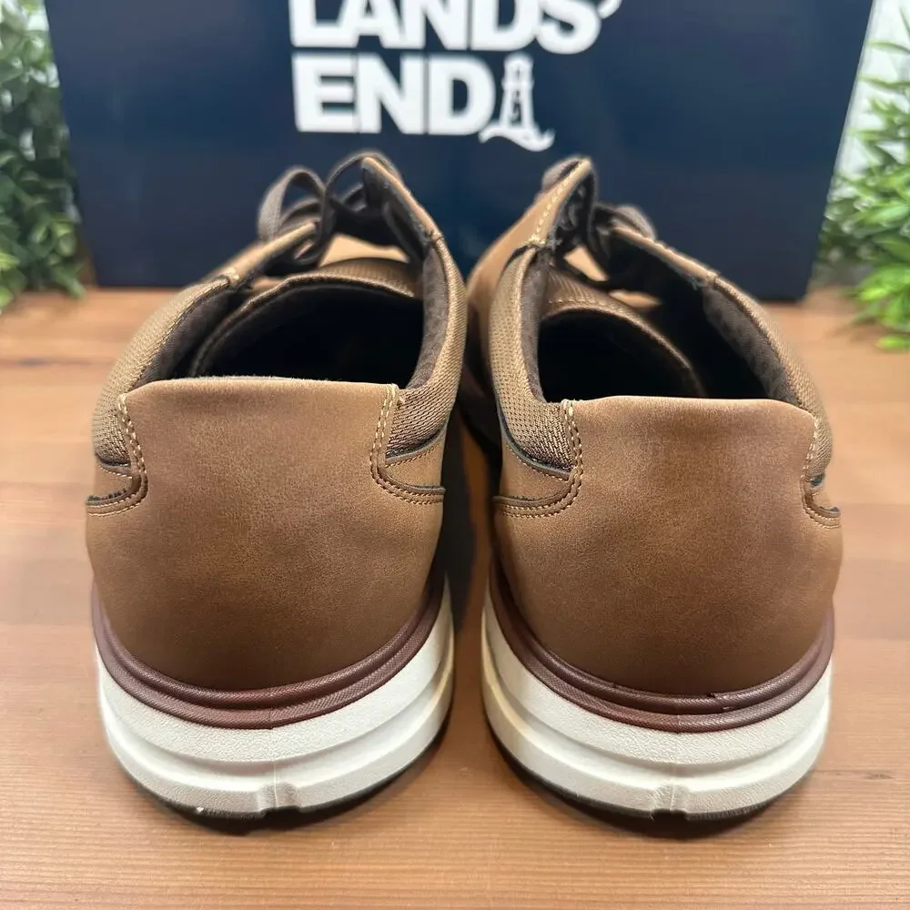 Lands' End Men's Sport Dark Tan Oxford Shoes Size‎ 9.5